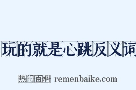 玩的就是心跳反义词是什么意思的图片